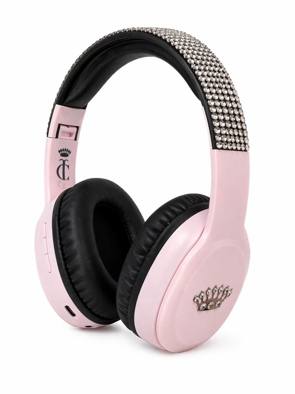 Juicy Couture Pink Bluetooth Wireless Headphones Rhinestone Y2K Glam